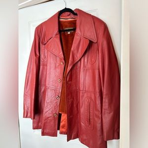 Vintage 70s Learsi Leather Jacket w/ Faux Fur Lining